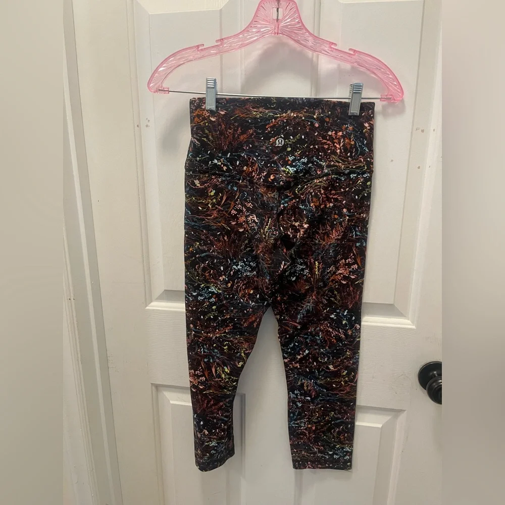 🍋 LIKE NEW Lululemon Align Crop *21" - Foliage Overlay Multi - Sz 6 - Picture 3 of 12